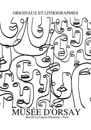 Picasson inspiroimat kuvitteelliset kasvot -juliste