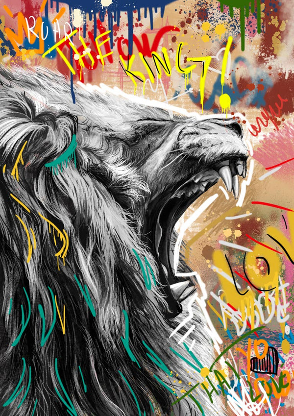 Graffiti-leijona nro 1 -juliste