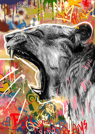 Graffiti-leijona nro 2 -juliste