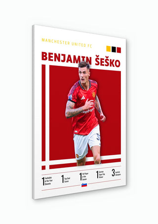 Benjamin Šeško - Manchester United Football Poster
