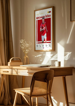 Benjamin Šeško - Manchester United Football Poster