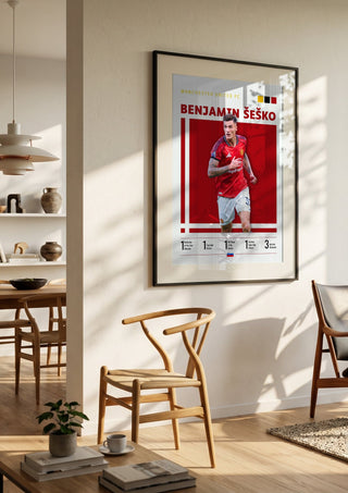 Benjamin Šeško - Manchester United Football Poster