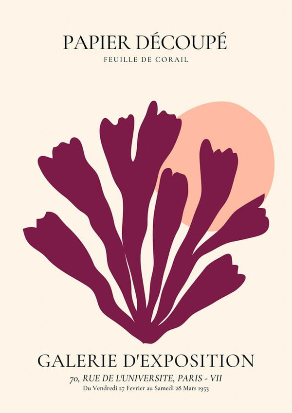 Violetti koralli découpe -juliste