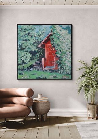 Red Shed in Blossom - Cristina Iacob