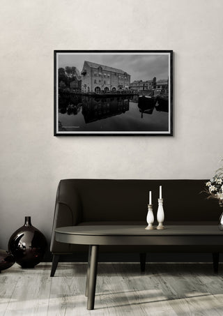 Canal Wharf in Black and White - Northern Gnome Photography