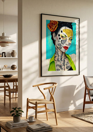 Yellow Dot Mask - Tara Green