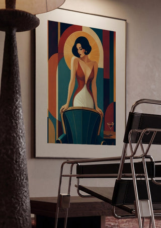 The Last Martini by ArtySjak framed in a dim room beside a tubular steel chair