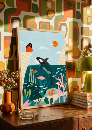 Girl Watches Ocean Life - Bea Müller