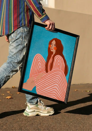 Serene Striped Woman - Bea Müller