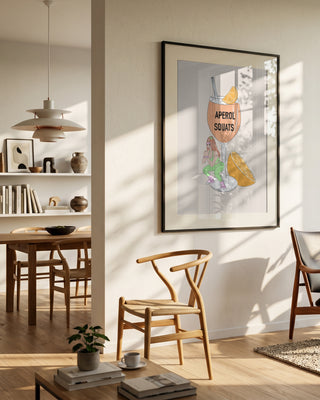 Aperol Squats by Lisen Vennesland in interior setting