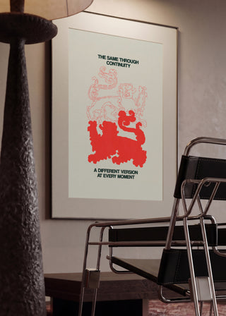 Two Lions by Francisco Gualter in a framed interior