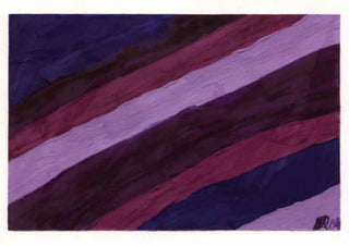 Purple Lines by rainbowuniverse - diagonal painted bands in indigo, plum, aubergine and pale lavender