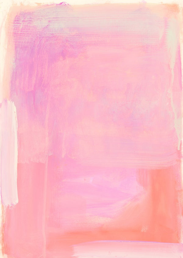soft atmospheric colorfields by Iris Lehnhardt - lilac and pink above a warm coral field