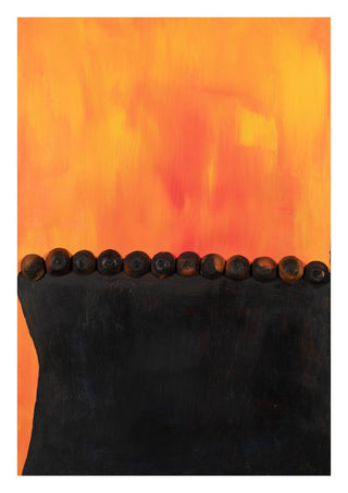 Das Licht in dir by Sophie Schillen - a glowing orange field above a black ground with a row of raised domes