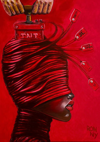 TNT by Ronny Simon - a red profile wrapped in coils under a TNT detonator