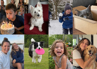 Family Collage landscape personalised poster – 8 family photos in an even grid, edge to edge without a border