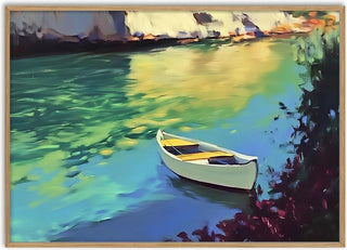 White Boat on the Lagoon - Elena Avanesova