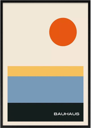 Bauhaus rektangel kunst poster