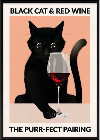 Cat a Wine Purr Fect - Wallchart