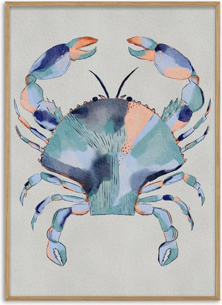 Coastal Blue Crab Painting - Nikita Jariwala