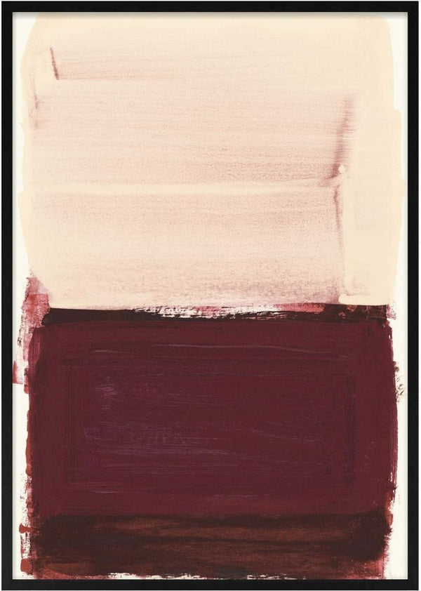 colorfields pale pink warm red by Iris Lehnhardt - a pale blush field above a deep wine red block