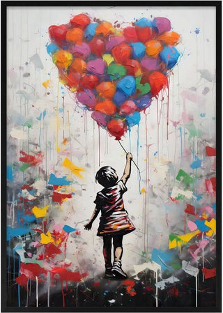 Girl With Balloon II- Banksy Inspired