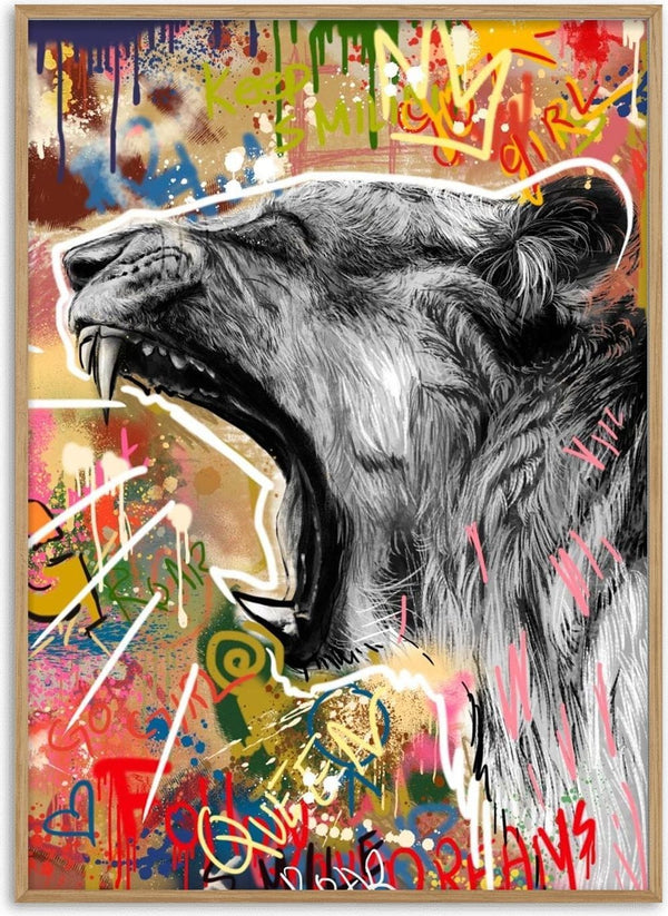 Graffiti-leijona nro 2 -juliste