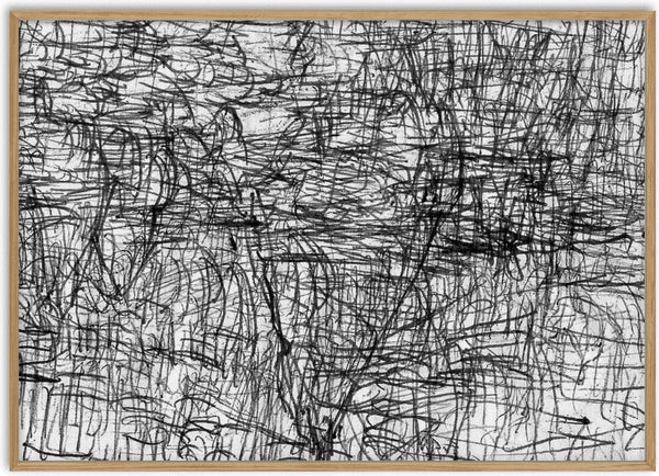 Sirius 33 by Priit Ruttas - a dense field of black crayon scribble crossing itself over white paper