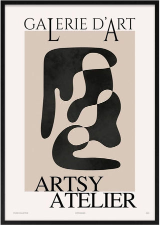 Sort abstrakt - Galerie D'art Poster