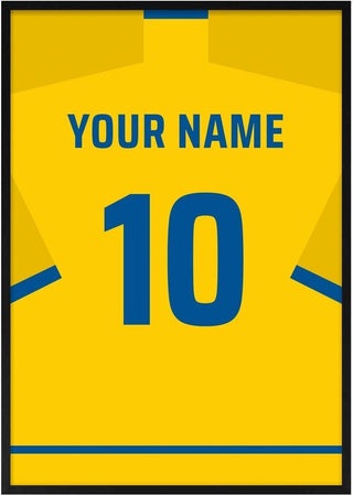 Sweden – Personalised Football Shirt Poster