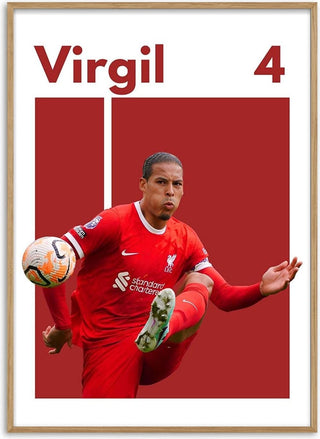 Virgil van Dijk Football Poster