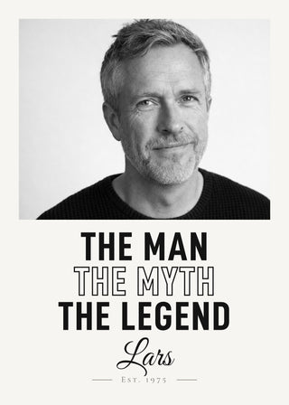 The Man, The Myth, The Legend personalised photo poster – White