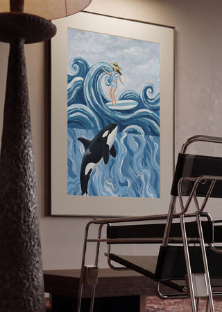 Surfer Girl and Orca - HUGO
